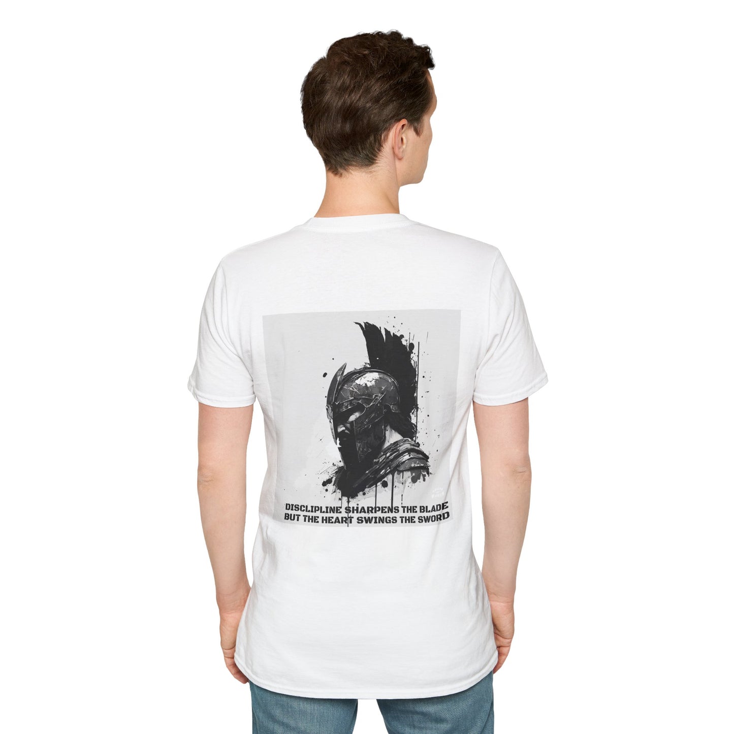 Centurion Tee – White & Grey | Strength Wears Armor