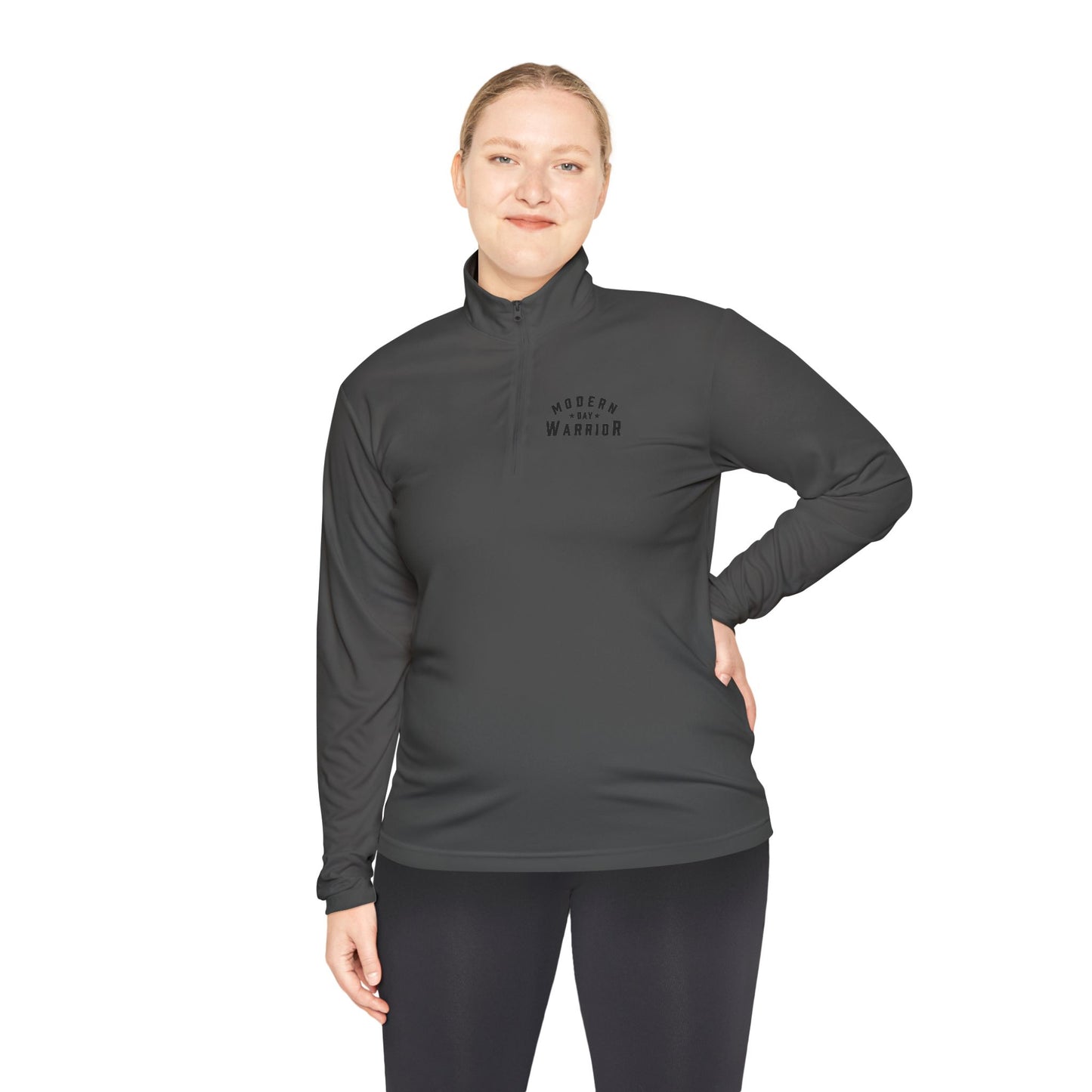 Quarter-Zip-Up Polyester Pullover Sweater - Athletic Active Apparel