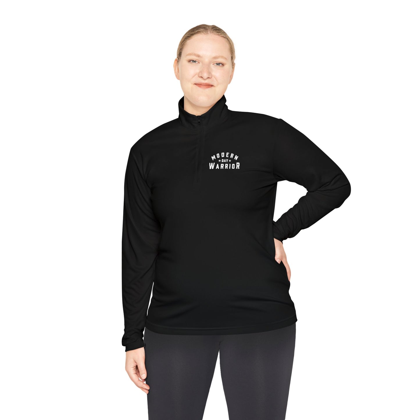 Quarter-Zip-Up Polyester Pullover Sweater - Athletic Active Apparel