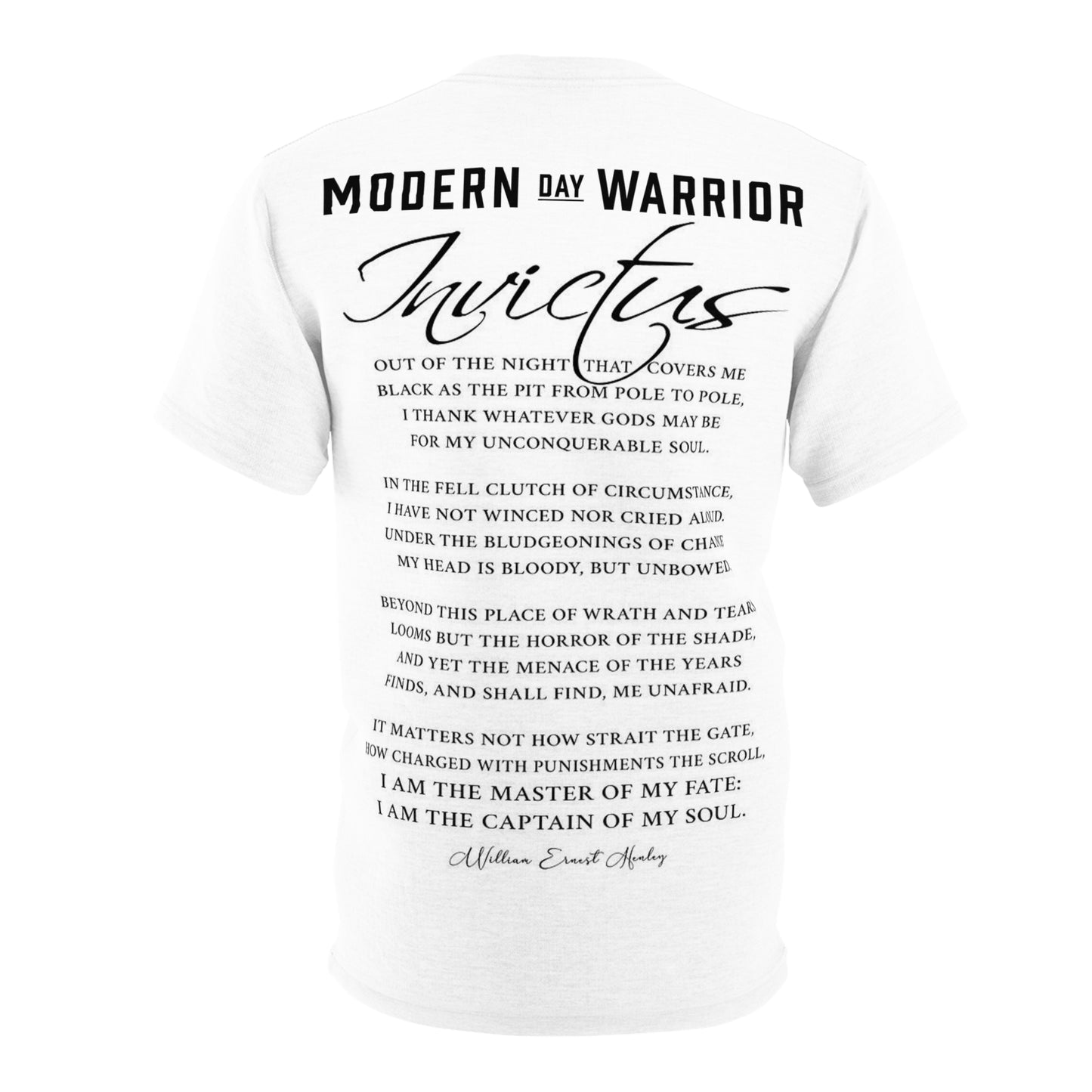 INVICTUS POEM - Unisex White Tee Shirt