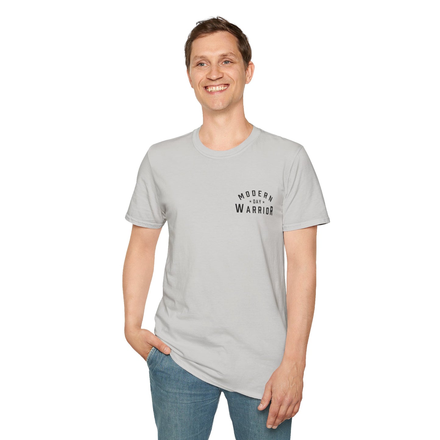 Centurion Tee – White & Grey | Strength Wears Armor