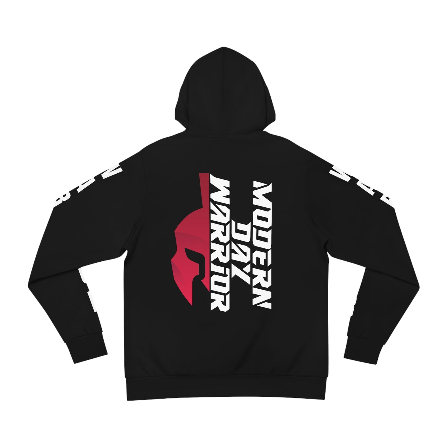 UNISEX BLACK HOODIE - WARRIOR SLEEVES