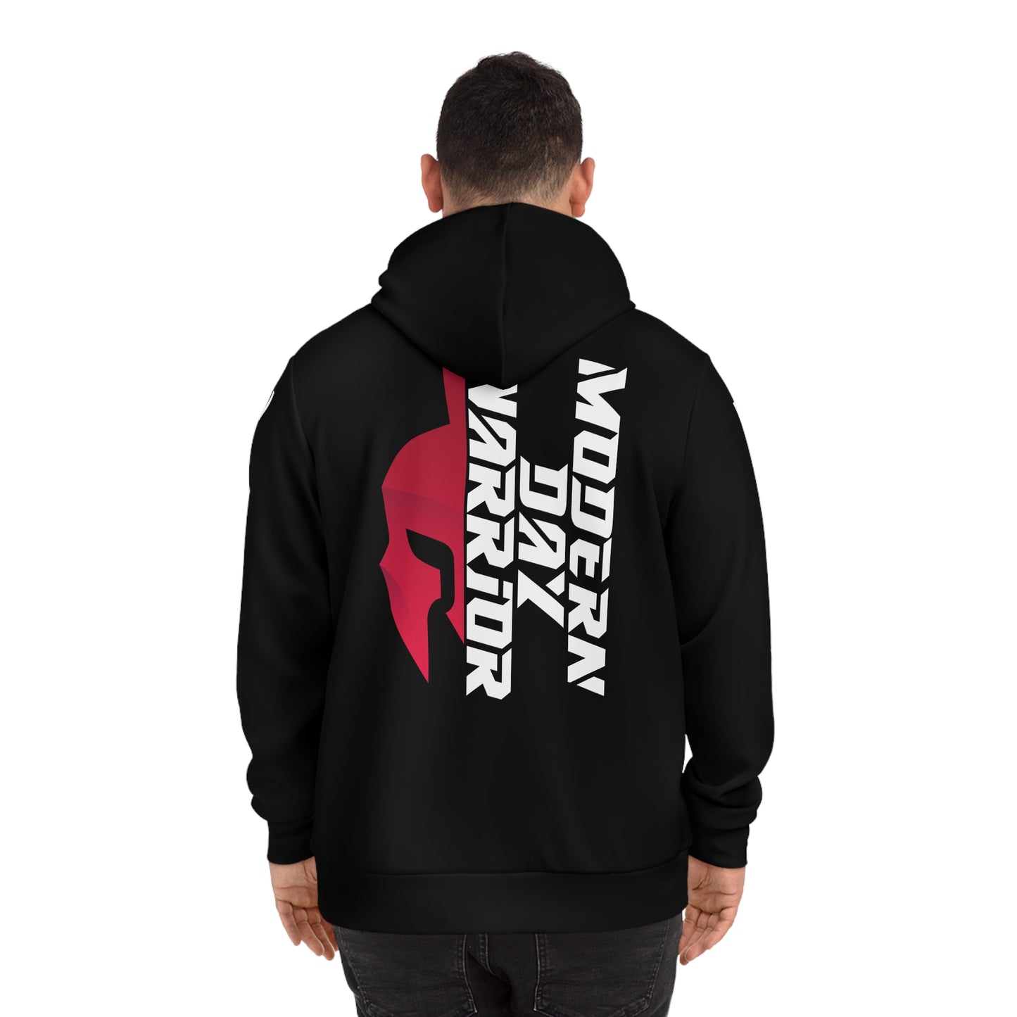 UNISEX BLACK HOODIE - WARRIOR SLEEVES