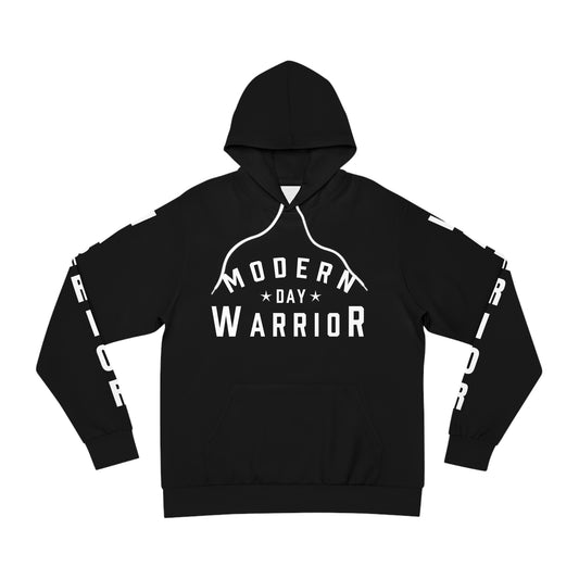 UNISEX BLACK HOODIE - WARRIOR SLEEVES